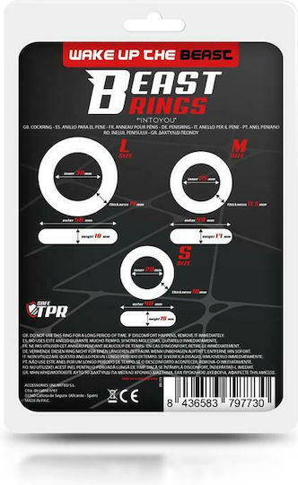 IntoYou Beast Rings Round Set Cock Rings Set Cock Rings Schwanz Black 3Stück