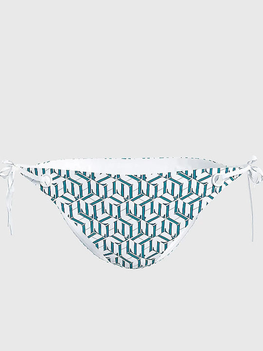 Bikini Slip με Κορδονάκια Μπλε