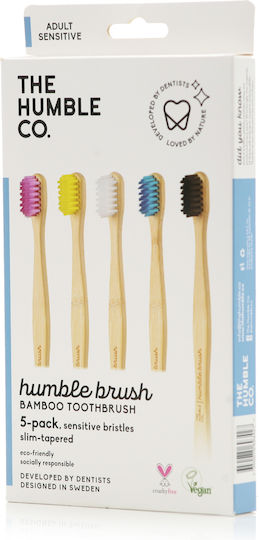 The Humble Co. Bamboo Toothbrush 5-Pack Manual Toothbrush (Random Selection) 5 Pieces