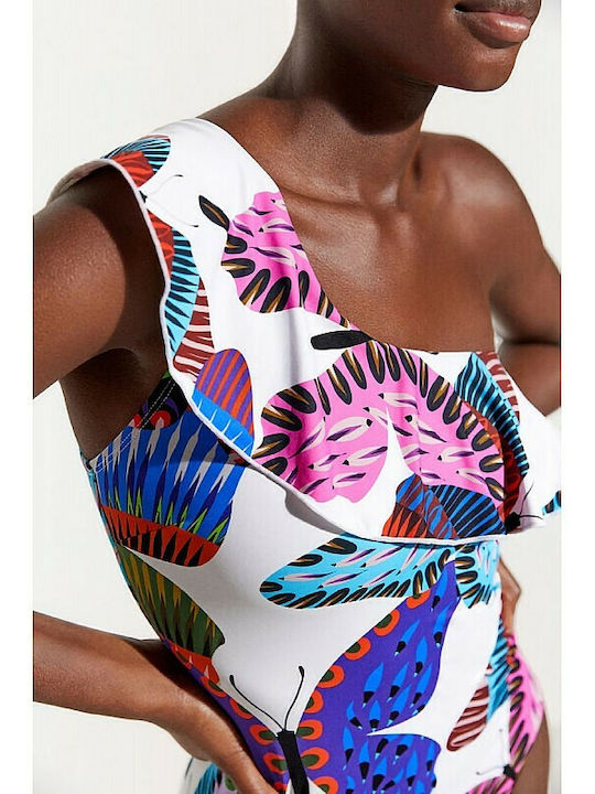 White One Shoulder Swimsuit