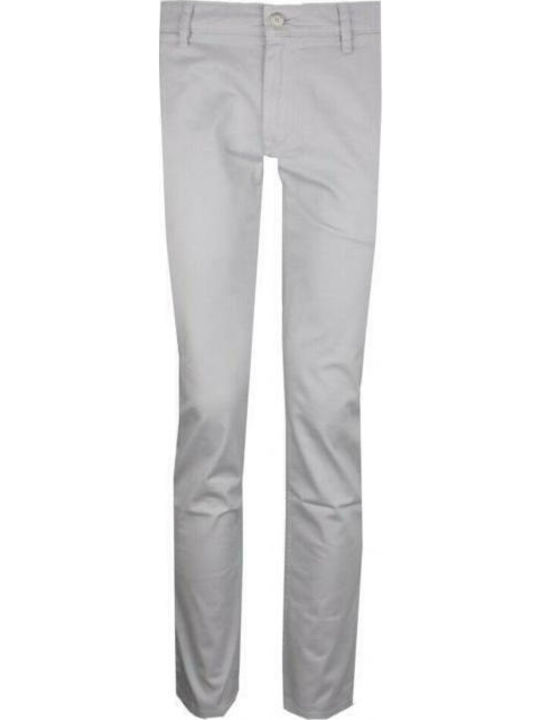 Chino Slim Fit Men's Trousers Elastic Grey