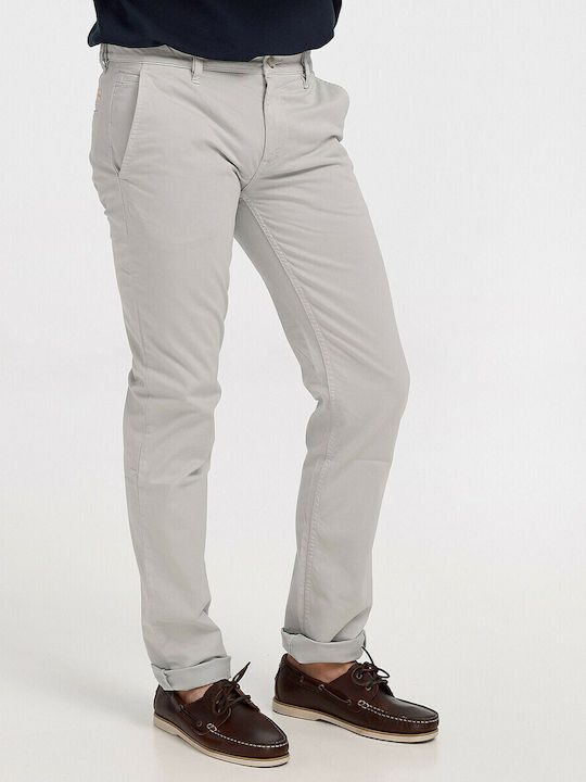 Chino Slim Fit Men's Trousers Elastic Grey