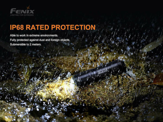 Fenix Lanternă LED IP68 cu Luminozitate Maximă 100lm Negru