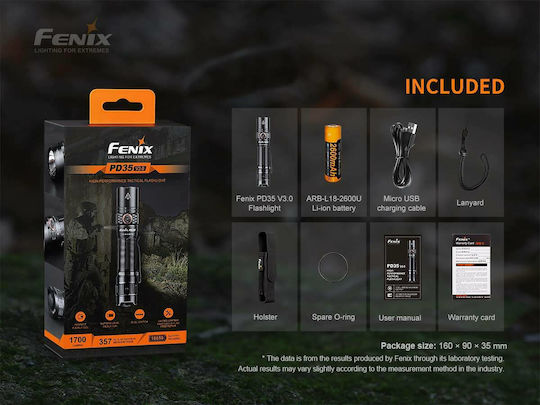 Fenix LED IP68 с Максимална Яркост 1700лм PD35 V3.0 Черен