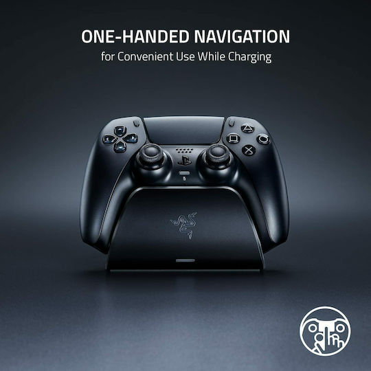 Razer Quick Charging Stand Βάση Φόρτισης για 1 χειριστήριο PS5 Λευκή RC21-01900100-R3M1