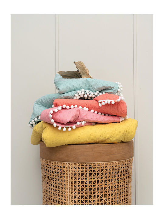 Palamaiki Juniper Set Coverlet Queen Size Microfiber Bubble 220x240cm 3pcs