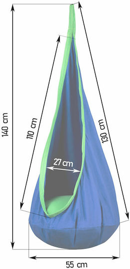 NEO Sport Hanging Fabric Nest Swing For Age 3+ Blue