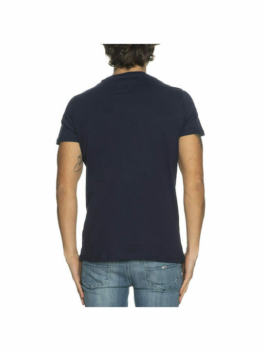 Tommy Hilfiger Ανδρικό T-shirt Navy Μπλε με Λογότυπο