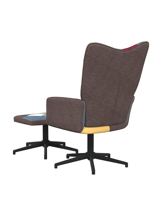 Bergère cu Puf Multicolor 62x68x98cm