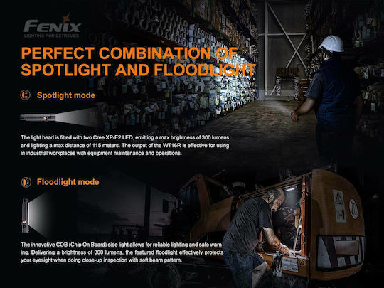 Fenix Arbeitslampe Batterie LED IP66 Doppelte Funktion mit einer Helligkeit von bis zu 400lm