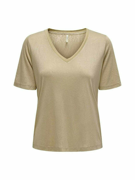 Only Women's T-shirt with V Neckline Nomad