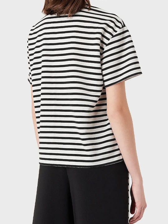 Emporio Armani Women's T-shirt Striped Black 3L2T7G2J6NZ-F009