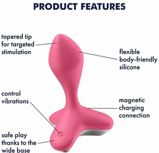 Satisfyer Game Changer Πρωκτική Σφήνα με Δόνηση Ροζ 11.5cm