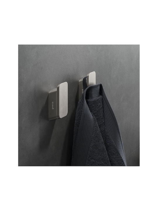 Geesa Shift Single Wall-Mounted Bathroom Hook Inox Silver