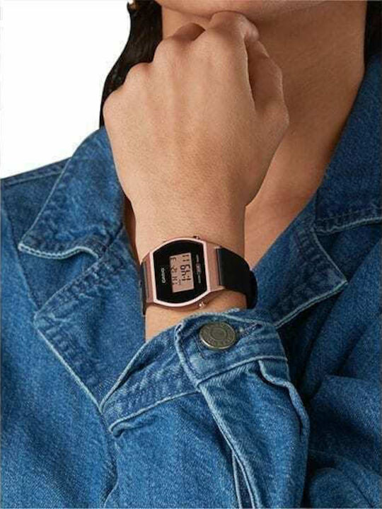 Casio Digital Men's Watch 35mm Battery with Blue Rubber Strap
