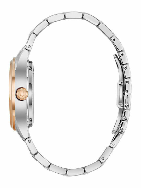 Bulova Diamond Ceas de Damă Automat cu Argintiu Brățară Metalică