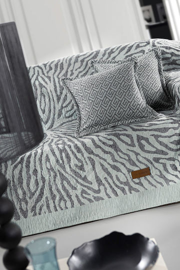 Guy Laroche Orion Sesselüberwurf Zwei Seiten Chenille 180x150cm Ocean