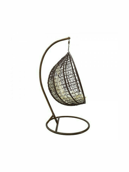 Zafer Φωλιά με Βάση Rattan Μ106xΠ103xΥ200cm Καφέ