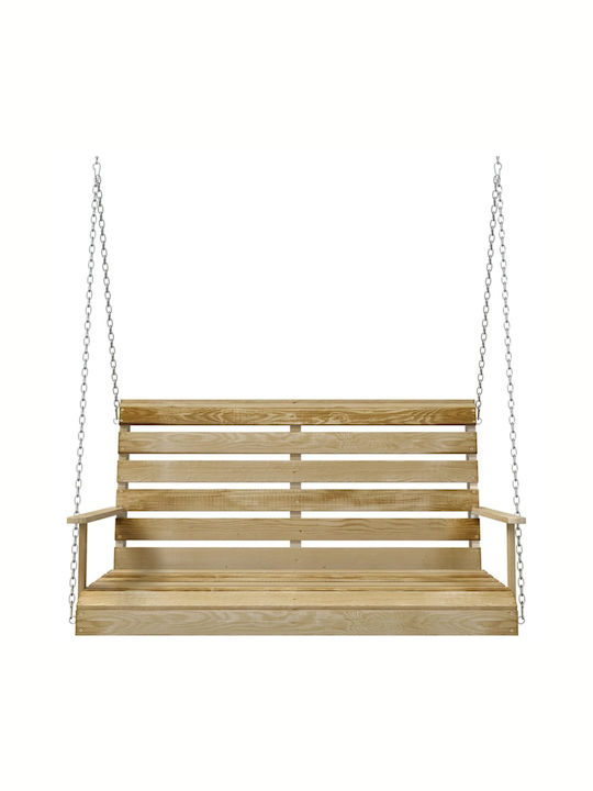 Leagăn suspendat 2 sloturi Lemn Natural L110xL65xH60cm