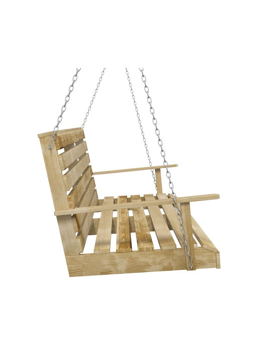 Leagăn suspendat 2 sloturi Lemn Natural L110xL65xH60cm