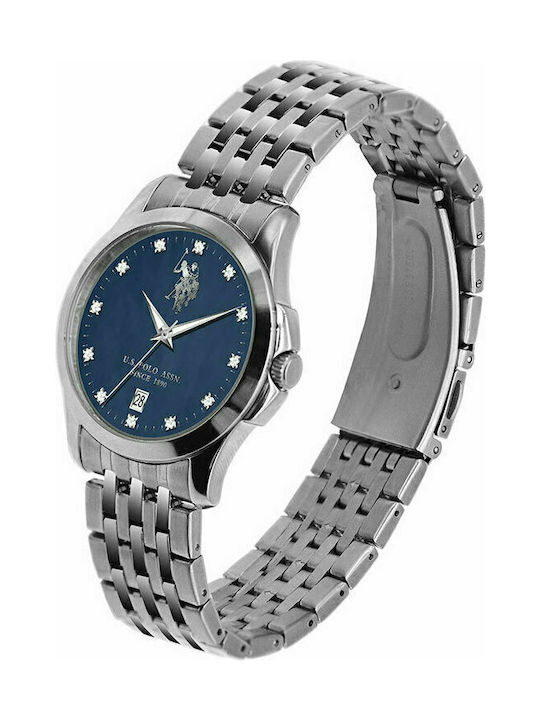 U.S. Polo Assn. Uhr mit Silber Metallarmband