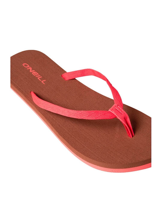 Ditsy Jacquard Frauen Flip Flops Coral
