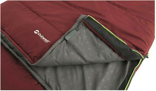 Outwell Sleeping Bag Μονό 2 Εποχών Contour Lux Deep Red