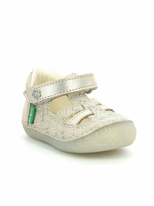 Kickers Kinder Sandalen Anatomisch Ecru