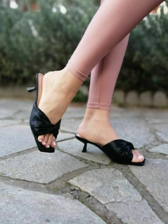 Mule cu Subțire cu gleznă înaltă Toc în Culoare Negru