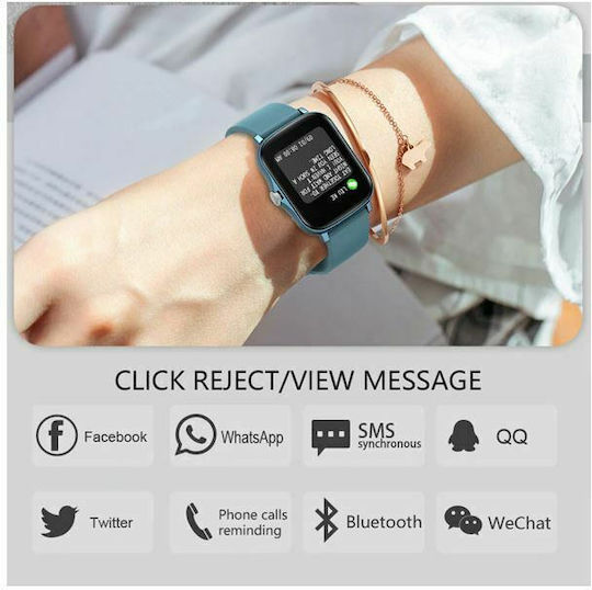 Senbono Lady Y20 Smartwatch mit Pulsmesser (Blau)