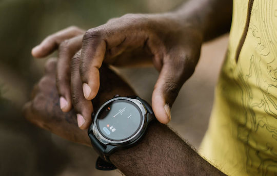 Ticwatch Pro 3 4G LTE Stainless Steel 48mm Αδιάβροχο Smartwatch με Παλμογράφο (Shadow Black)