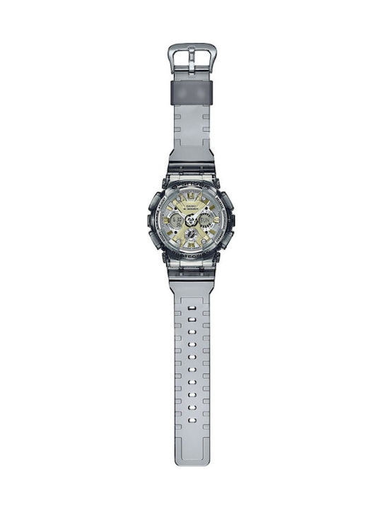 Casio G-Shock Мъжки Аналогов Часовник 43мм Хронограф На Батерия с Грис Каучук Цвят на Каишката