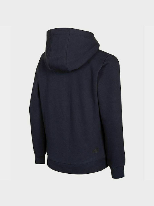 4F Boys Hooded Sweatshirt with Zipper Navy Blue