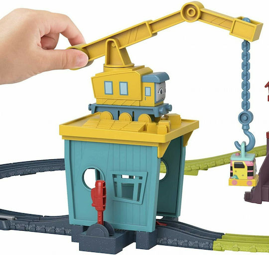 Fisher Price Thomas & Friends Track and Repair Station with Carly and Sandy Set with Train for 3+ years+ Years