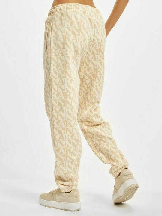 Karl Kani Damen-Sweatpants Jogger Light Sand