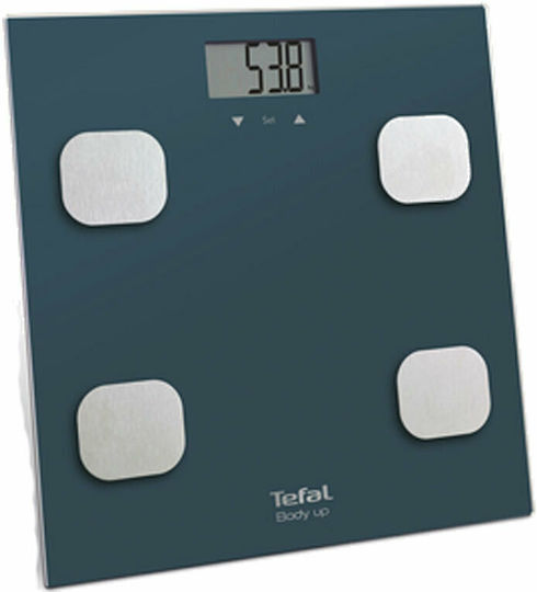 Tefal Body Up Digital Bathroom Scale with Body Fat Counter Navy Blue