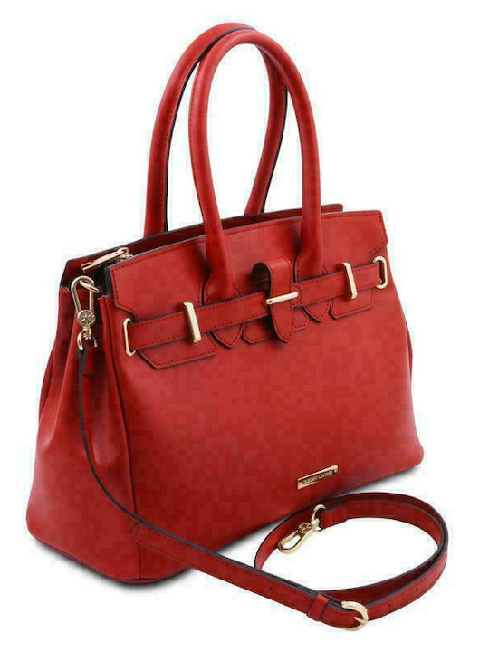 Tuscany Leather Leather Women's Bag Tote Hand Red