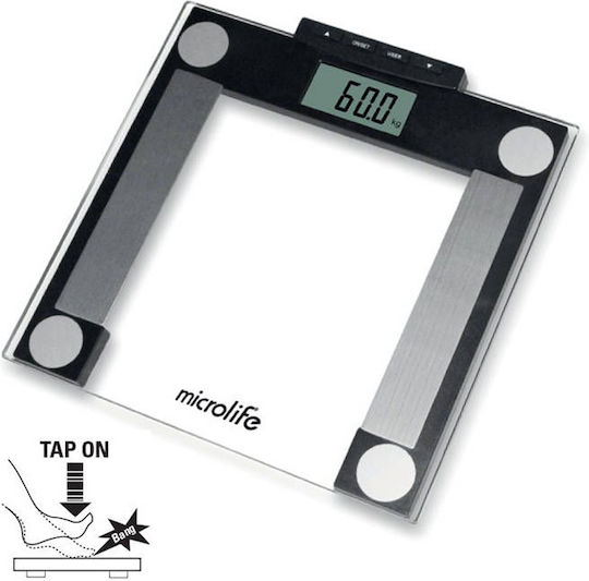 Microlife WS 80 Digital Bathroom Scale with Body Fat Counter Gray