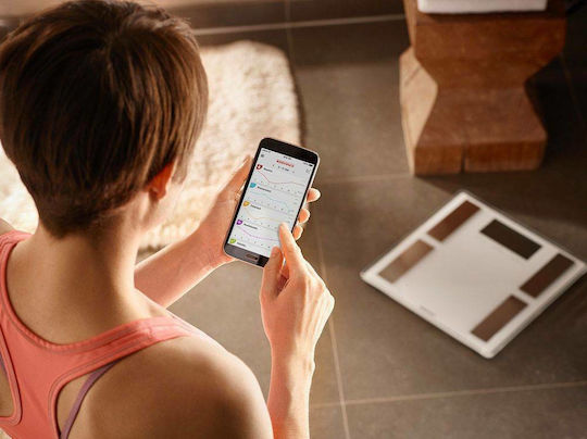 Soehnle Shape Sense Connect 100 Smart Ζυγαριά 180kg με Λιπομετρητή & Bluetooth Λευκή