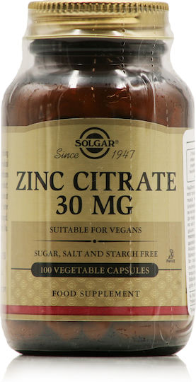 Solgar Zinc Citrate 30mg 100 caps