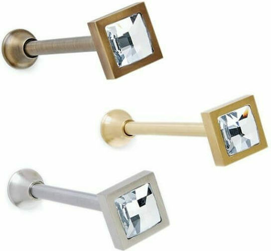 Anartisi A17 Holdback Wall made of Metal Nikel Satin / Swarovski crystal 1pcs