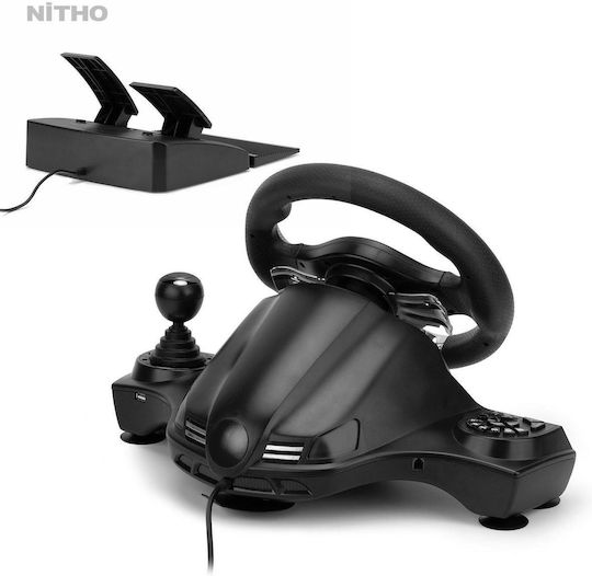 NiTHO Drive Pro V16 Τιμονιέρα με Μοχλό Ταχυτήτων και Πετάλια για PC / PS4 / Switch / Xbox Series X/S / XBOX One / PS3 με 270° Περιστροφής