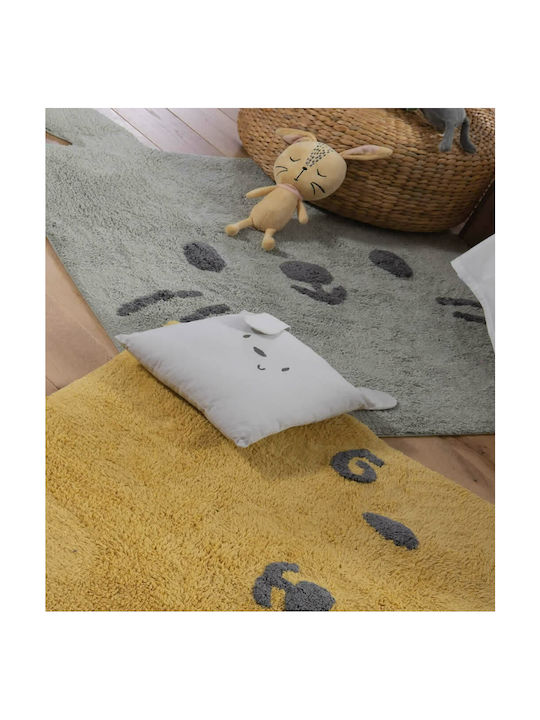 Nef-Nef Homeware Διακοσμητικό Μαξιλάρι Κούνιας "Hello World" Κίτρινo 30x30cm