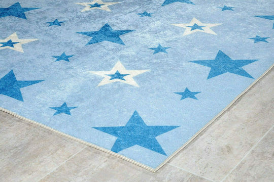 Tzikas Carpets Детско килимче Звезди Светлосин 160x230см