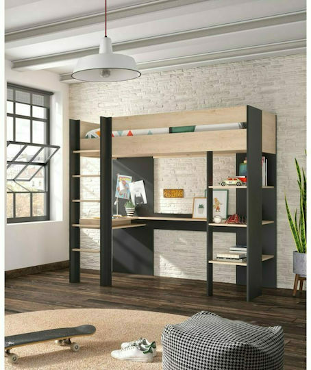 Duplex Mezzanine Повдигнато Единично για Στρώμα 90смx200смcm