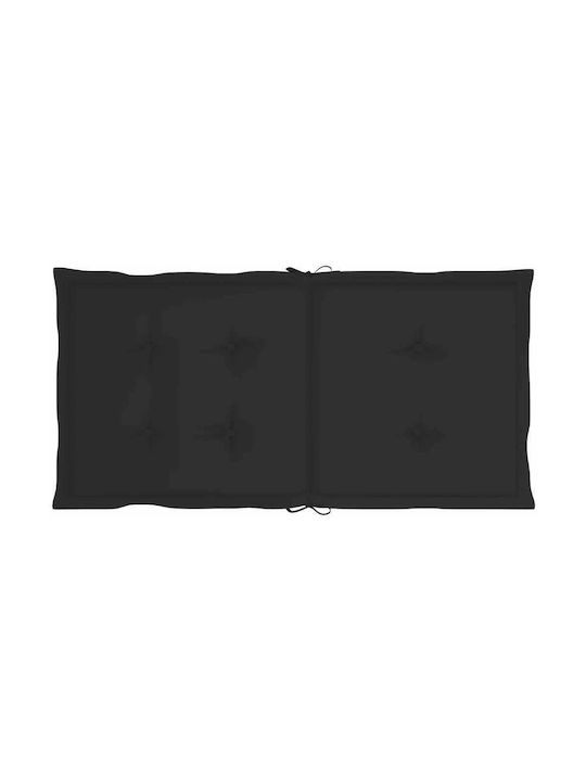 vidaXL Perne Pentru Scaune De Grădină Cu Spătar Negru 4 Buc 50x100 Cm