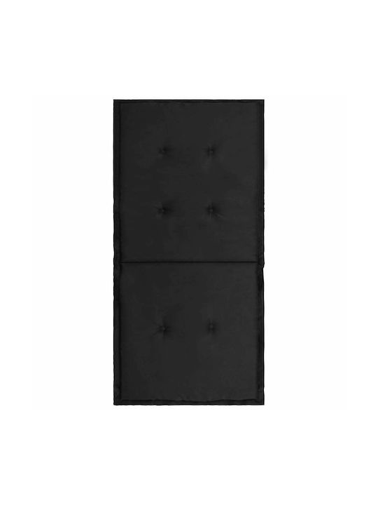 vidaXL Perne Pentru Scaune De Grădină Cu Spătar Negru 4 Buc 50x100 Cm