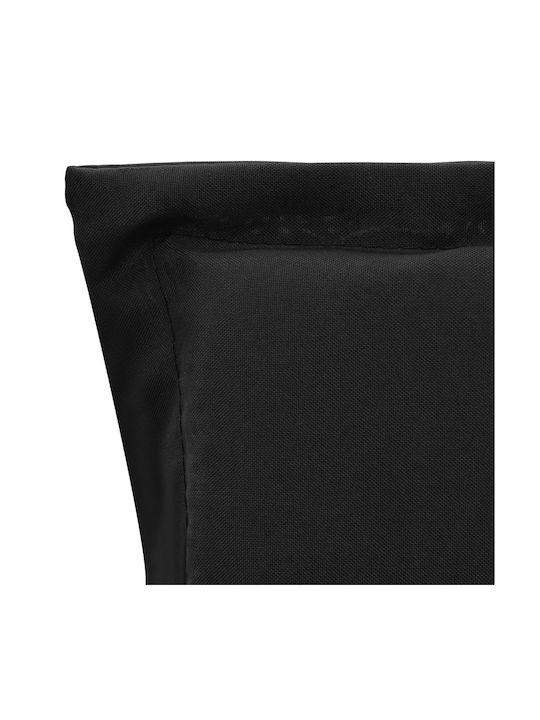 vidaXL Perne Pentru Scaune De Grădină Cu Spătar Negru 4 Buc 50x100 Cm