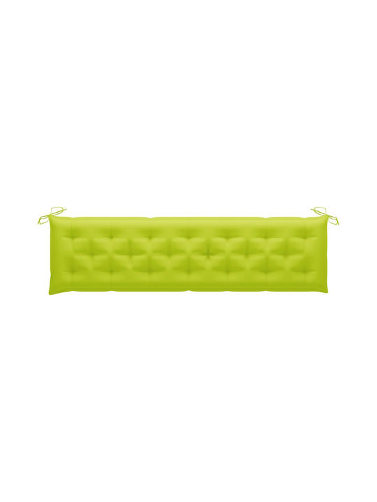vidaXL Garden Swing Cushion with Backrest Bright Green 200x50cm