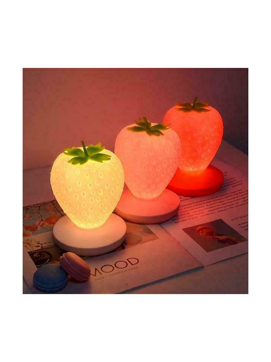 Kids Decorative Lamp Strawberry Red 13x13x9.5εκ.